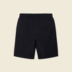 Short droit taille élastiquée noir homme