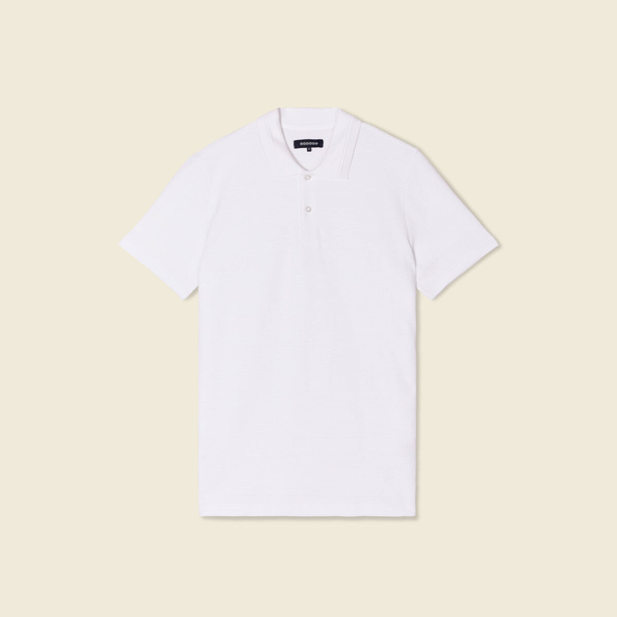 Polo manches courtes blanc homme
