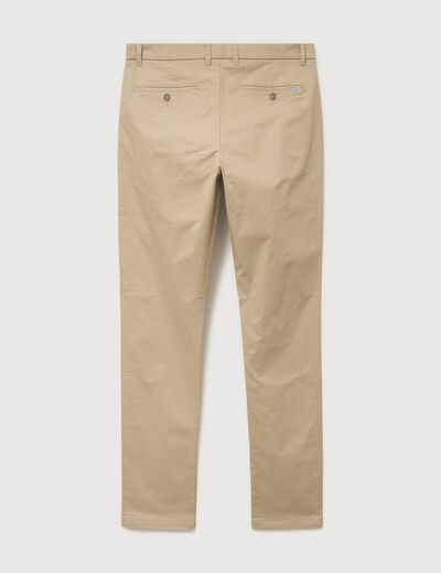 Pantalon chino slim beige homme