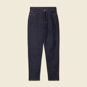 Jeans mom fabriqué en France denim brut femme