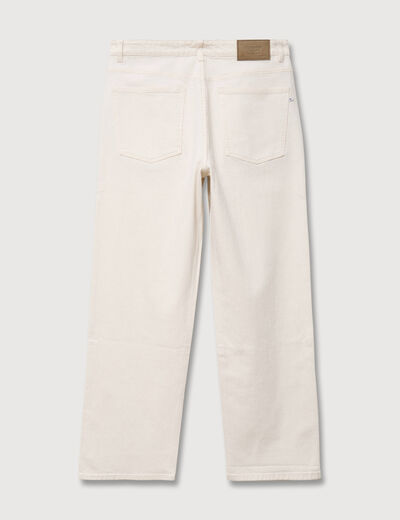 Jeans large 5 poches longueur 32 ecru homme