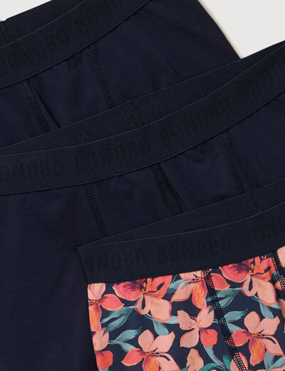Lot de 3 boxers bleu marine homme