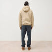 Parka courte &agrave; capuche beige homme