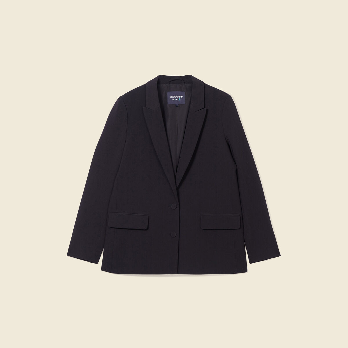 Veste esprit blazer cintrée noir femme