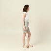 Bermuda droit en jean bleu ciel femme