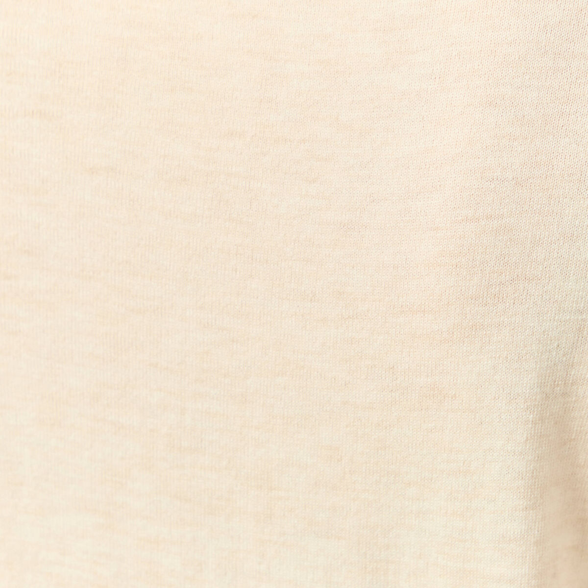 Pull fin col roul&eacute; manches longues creme femme