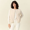 Gilet sans manches r&eacute;versible creme femme
