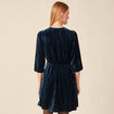 Robe patineuse éco-responsable bleu canard femme