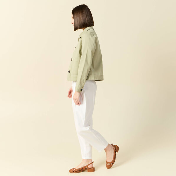 blouson boutonne vert kaki femme Blouson boutonné vert kaki femme