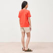 T-shirt manches courtes orange fonc&eacute; femme