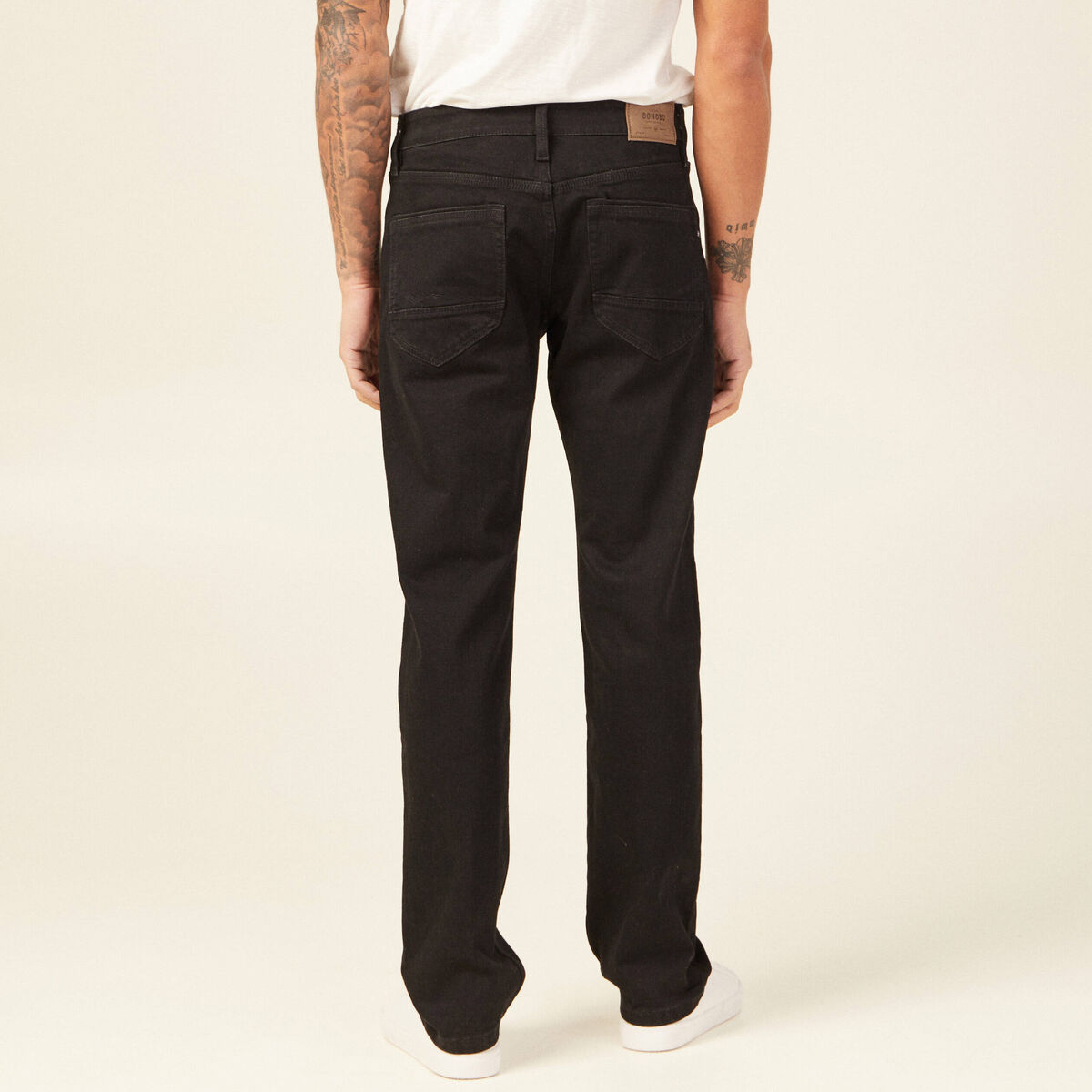 Jeans éco-responsable regular denim noir homme