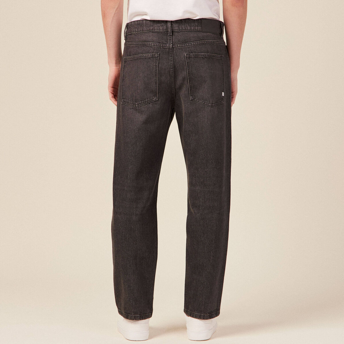 Jeans relax 5 poches denim snow noir homme