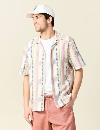 Chemise manches courtes bleu foncé homme