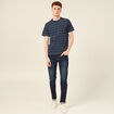 T-shirt en coton manches courtes bleu marine homme