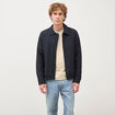 Blouson manches longues doubl&eacute; bleu marine homme