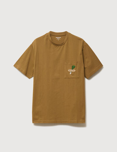 T-shirt en coton camel homme