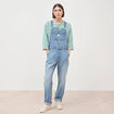 Salopette en jean denim stone femme