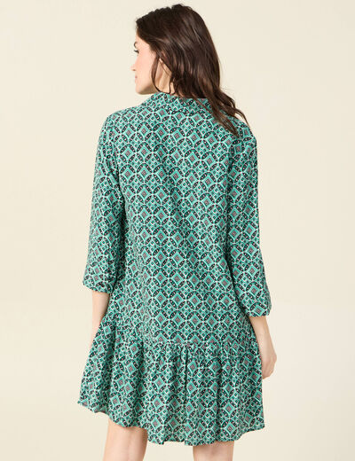 Robe chemise éco-responsable vert femme