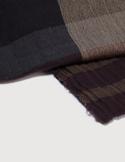 Foulard en coton noir homme