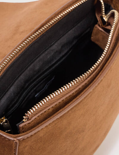 Sac bandouli&egrave;re avec doublure camel femme