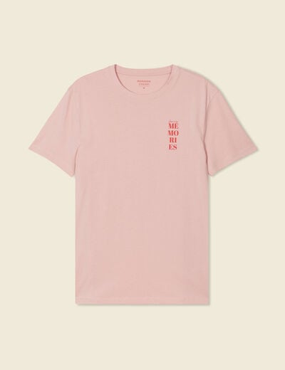 T-shirt manches courtes rose pastel homme