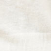 Pull droit col v manches longues ecru femme