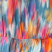 Robe longue droite fluide multicolore femme