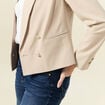 Veste blazer double boutonnage beige femme