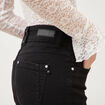 Jeans regular 7/8&egrave;me taille standard denim noir femme