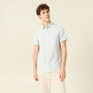Chemise manches courtes vert olive homme