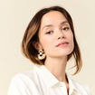 Boucles d'oreilles pendantes couleur or femme