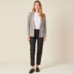 Jeans cargo 7/8ème enduit denim noir enduit femme