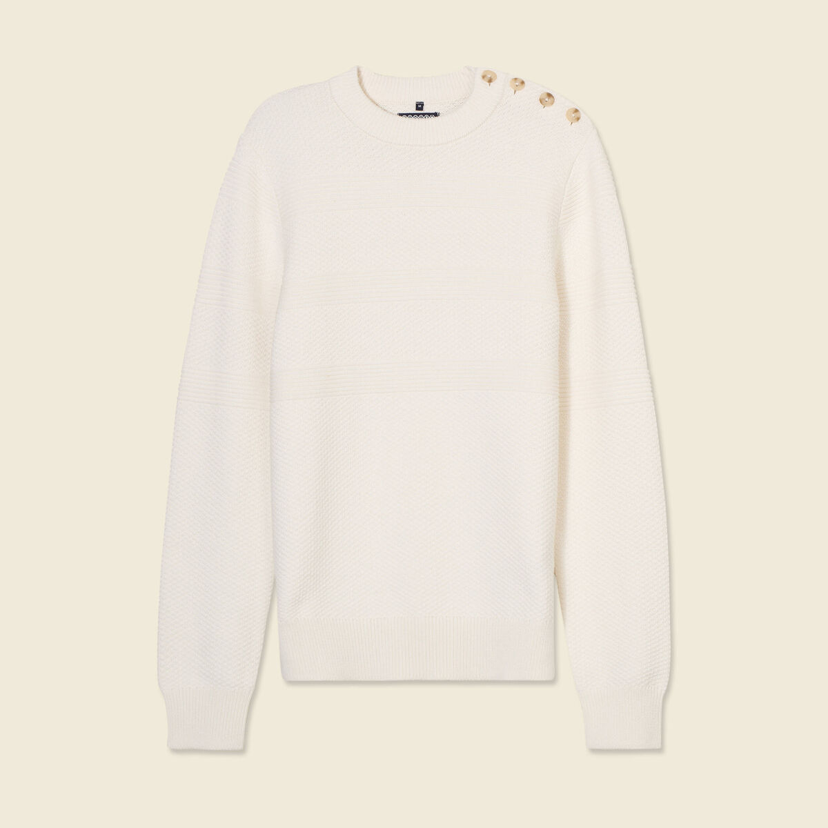 Pull manches longues ecru homme