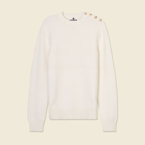 Pull manches longues ecru homme