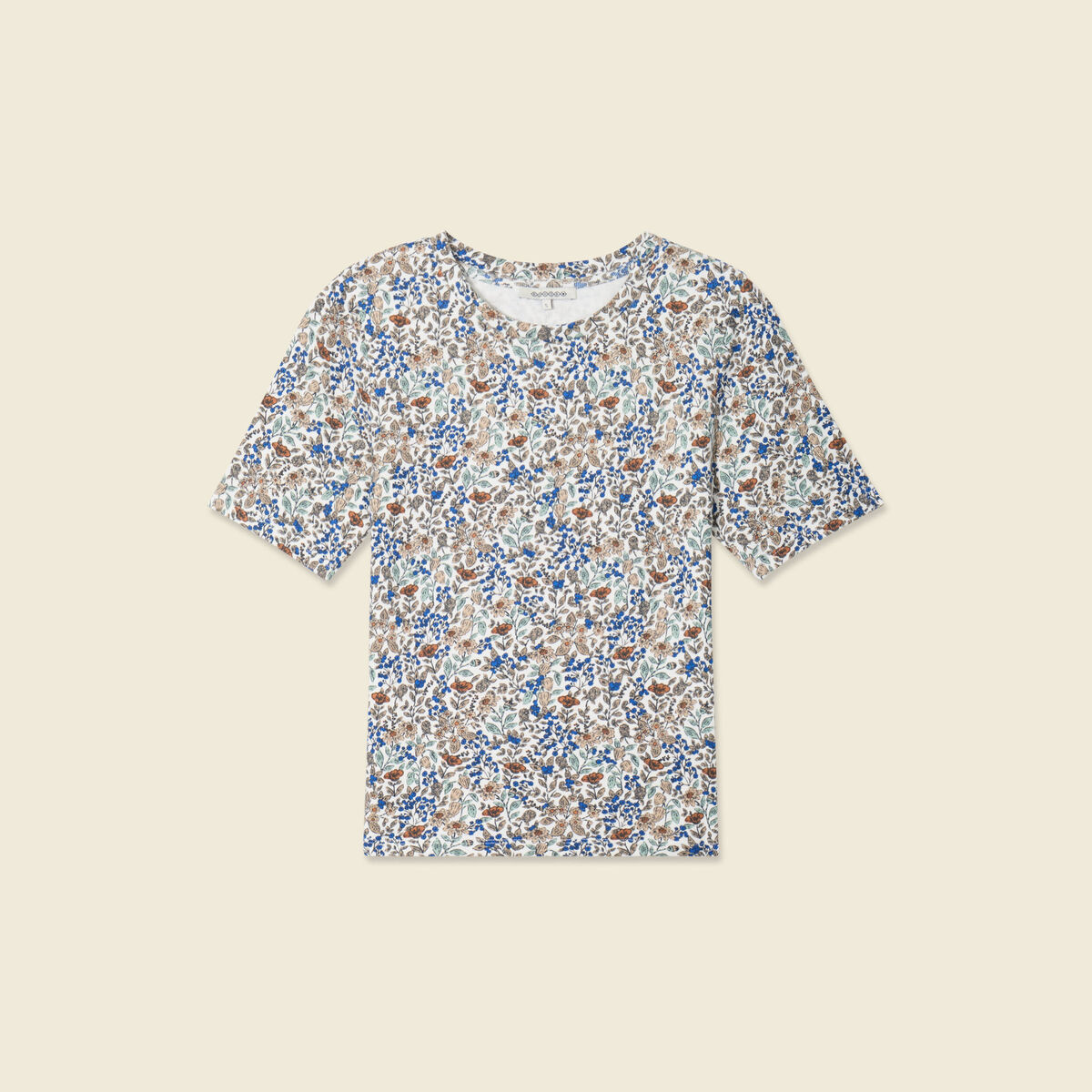 T-shirt manches courtes bleu clair femme
