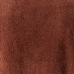 Pull droit court manches coude col rond marron femme