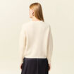 Pull manches longues creme femme