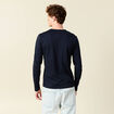T-shirt en coton manches longues bleu marine homme