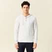Pull à capuche ecru homme
