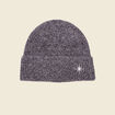 Bonnet tricoté gris femme
