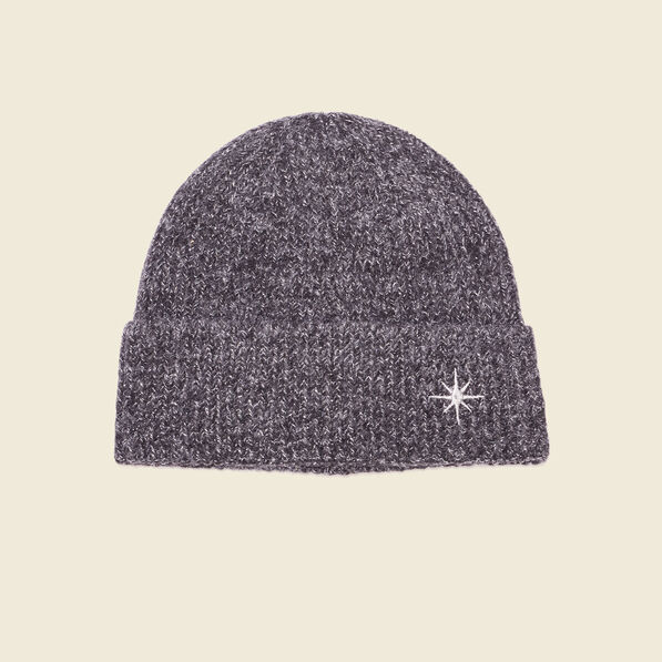Bonnet tricoté gris femme