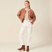 T-shirt manches longues beige femme