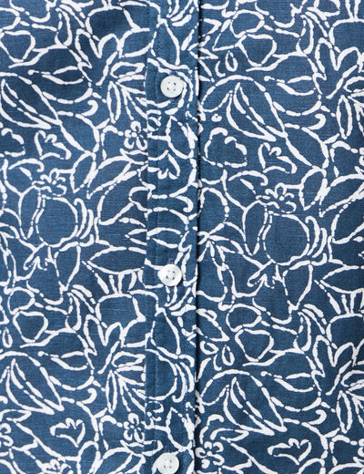 Chemise manches longues bleu homme