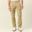 Pantalon cargo droit beige homme