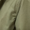 Parka droite mi-longue &agrave; capuche vert kaki homme