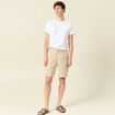 Bermuda droit à coulisse beige homme