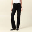 Jeans flare taille haute denim noir femme