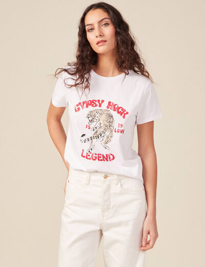 T-shirt éco-responsable blanc femme