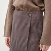 Mini-jupe droite courte marron femme
