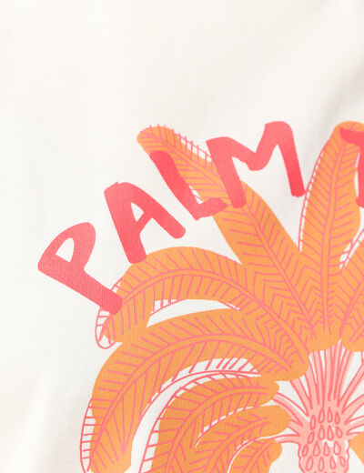 T-shirt sans manches ivoire femme